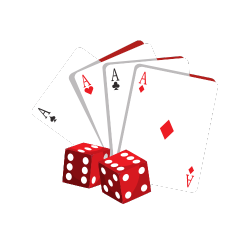 Graphic showing a game of cards.