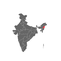 Graphic showing Nagaland.
