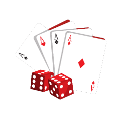 Graphic showing a game of cards.